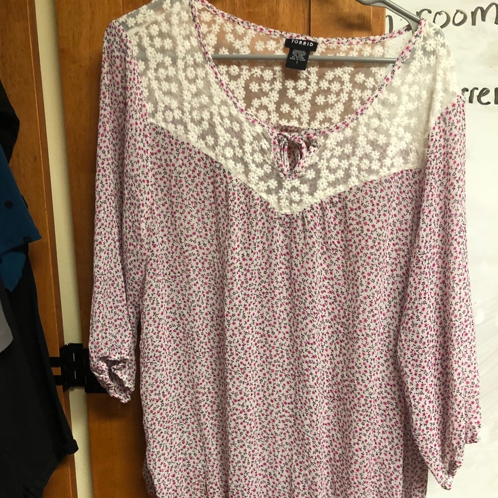 Torrid long sleeves see through top